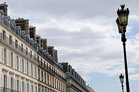 建筑,路灯柱,瑞弗里大道,巴黎,法国