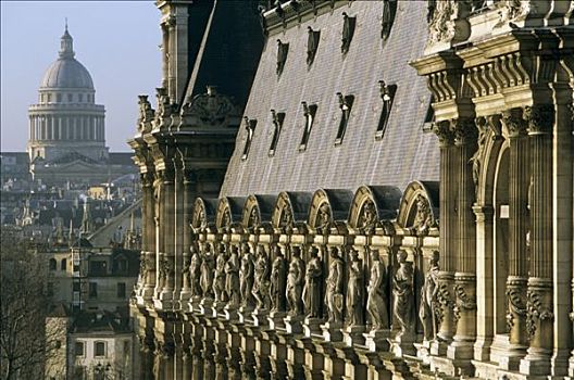 法国,巴黎,市政厅,祠庙,背景