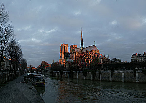 法国,巴黎,塞纳河,巴黎圣母院