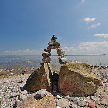 地区,自然,海滩,石刻,建造,西北地区,梅克伦堡,北德