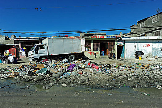 haiti,port,au,prince,garbages,in,the,street