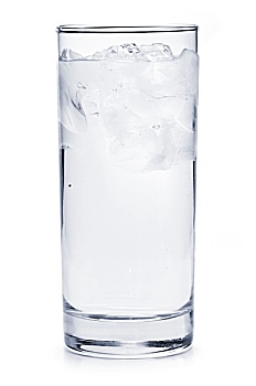 满杯,冰,水