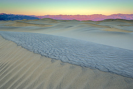 沙丘,沙漠,山脉,背景,马斯奎特沙丘,死亡谷国家公园,加利福尼亚,美国