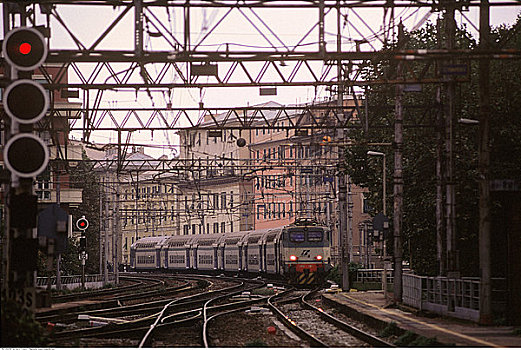 列车,热那亚,意大利
