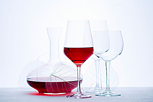 红酒杯,玻璃瓶,空,葡萄酒杯