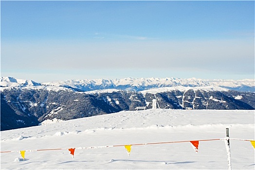 滑雪,区域,雪,山,白云岩,意大利