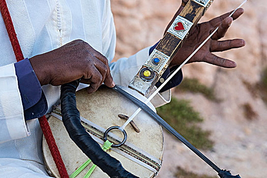 摩洛哥,瓦尔扎扎特,男人,演奏,摩洛哥人,一个,弦乐器,乐弓