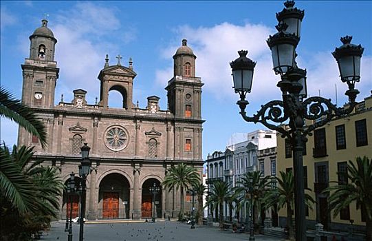 大教堂,广场,大卡纳利岛,加纳利群岛,西班牙