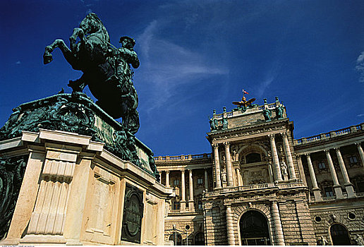 仰视,雕塑,维也纳,奥地利