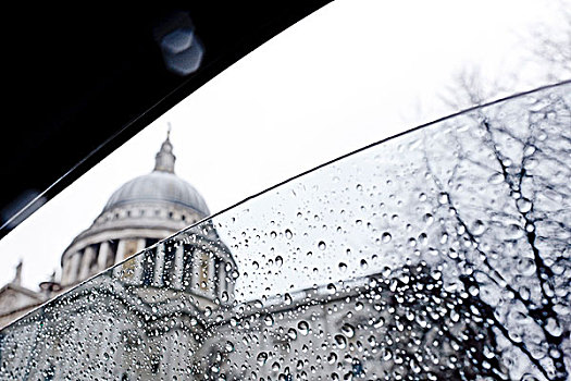 圣保罗大教堂,车窗,伦敦,英格兰