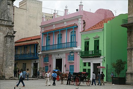 殖民风格,建筑,旧金山,哈瓦那,古巴,加勒比海,美洲