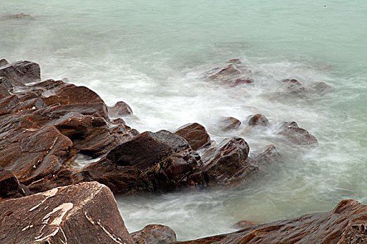 北海,银滩,礁石,沙滩,浴场,游客,海水,海浪,风光,自然,冠头岭,砥柱