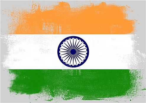 旗帜,印度,涂绘,画刷