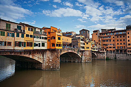 维奇奥桥,上方,阿尔诺河,佛罗伦萨,意大利