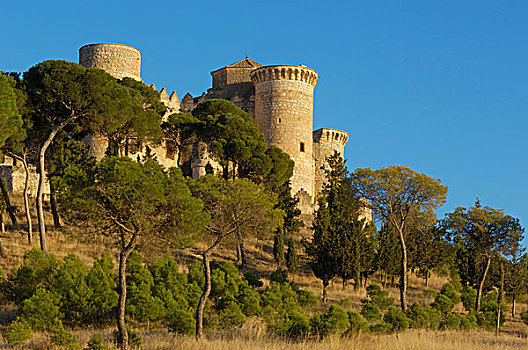 贝尔蒙特,城堡,15世纪,昆卡省,西班牙,欧洲