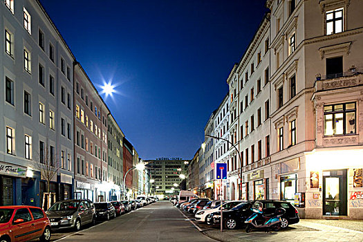 风格,建筑,路,街道,地区,柏林,德国,欧洲
