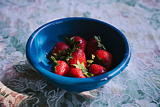 新鲜,草莓,桌子,图案,桌布