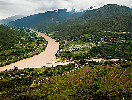 两个,河,云南,中国