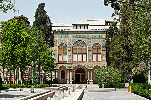 入口,宫殿,德黑兰,伊朗,亚洲