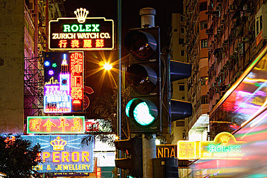 霓虹灯,弥敦道,香港
