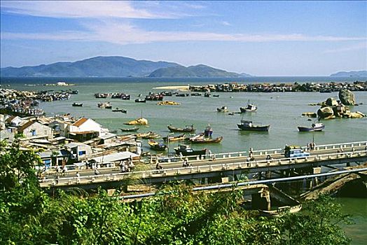 渔船,芽庄,越南