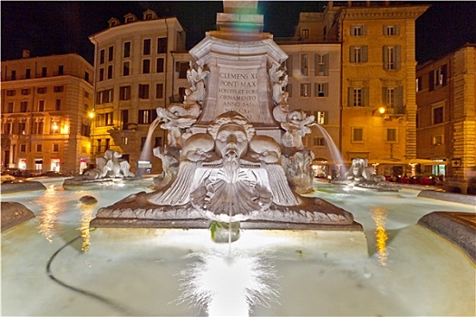 喷泉,古老,罗马,雕塑