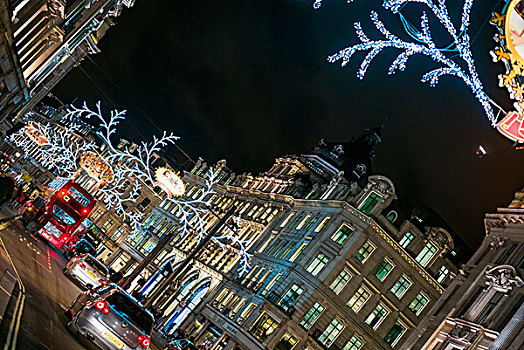 英格兰,伦敦,在家办公,街道,圣诞装饰