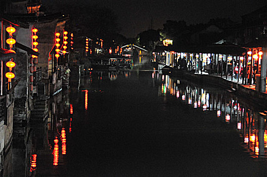 嘉兴西塘古镇夜景