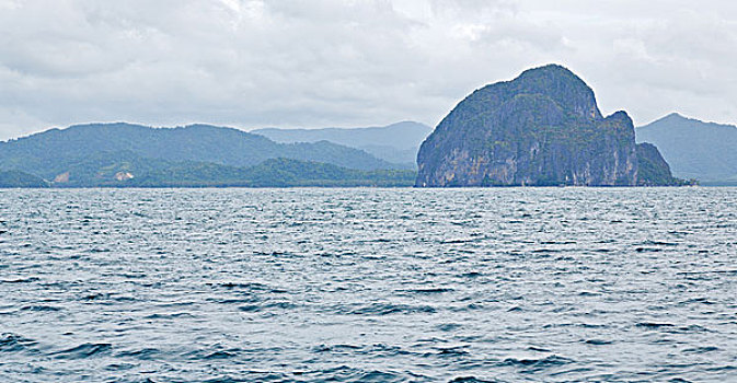 模糊,菲律宾,风景,船,太平洋,海洋,岛屿,背景