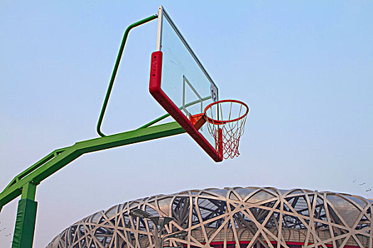 篮球框和国家体育场