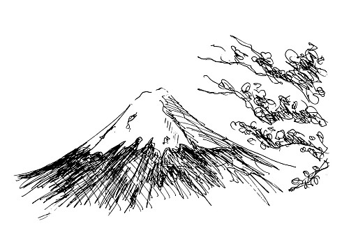 富士山,素描