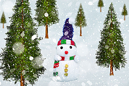 圣诞树和雪人