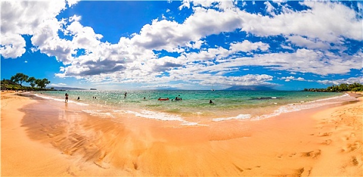 麦肯那,海滩,著名,旅游,毛伊岛,夏威夷