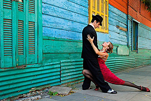 南美,阿根廷,布宜诺斯艾利斯,情侣,展示,一个,许多,探戈,跳舞,位置