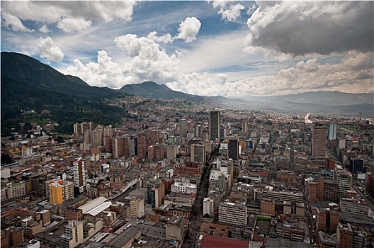 风景,市区,波哥大,哥伦比亚,俯视