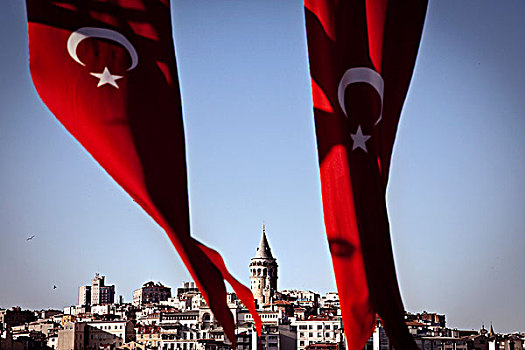 国家,旗帜,伊斯坦布尔,土耳其