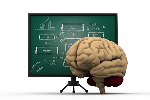 大脑,商务,策略,信息板,头脑风暴,概念