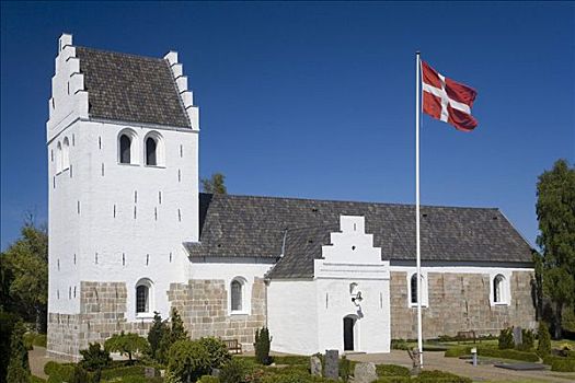 老,教堂,丹麦,欧洲