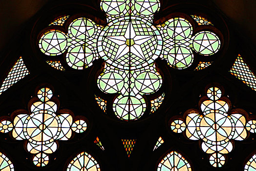 彩色玻璃窗,清真寺,塞浦路斯北部