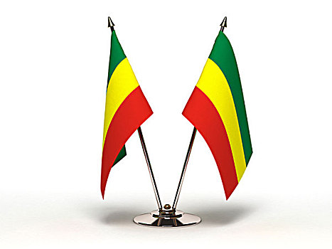 微型,旗帜,埃塞俄比亚,隔绝