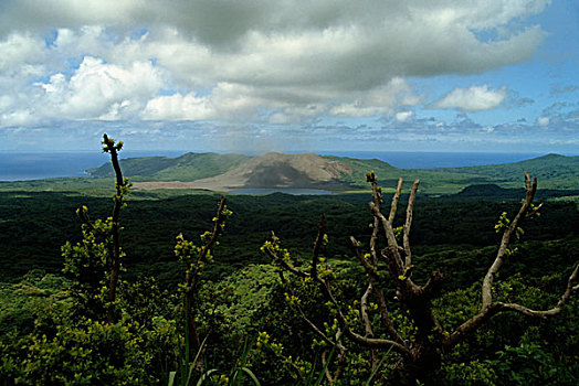 瓦努阿图,风景,活火山,背景