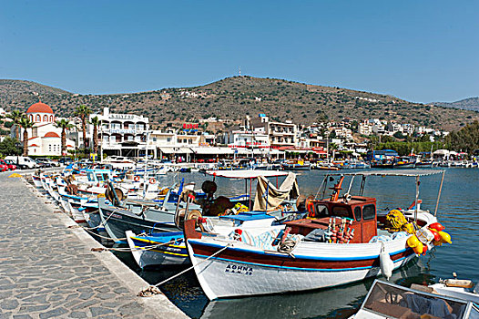 港口,渔港,渔船,克里特,克里特岛,希腊,东方,地中海,海洋,欧洲