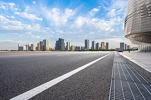 高速公路,城市天际线