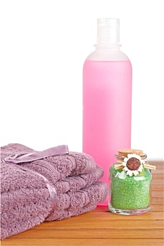 毛巾,肥皂,瓶子