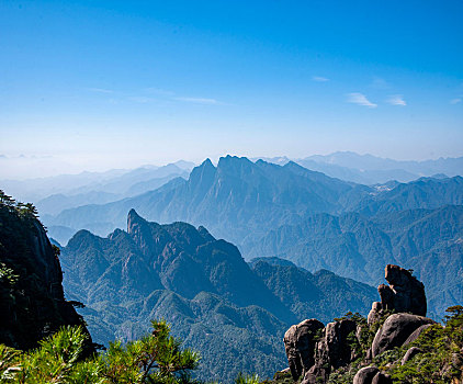 江西上饶三清山西海岸峡谷,猴王观宝,景观