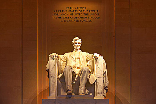 雕塑,亚伯拉罕-林肯,切斯特,法国,林肯纪念馆,华盛顿特区,美国