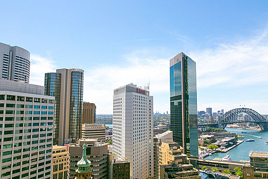 风景,悉尼,市中心,海港大桥