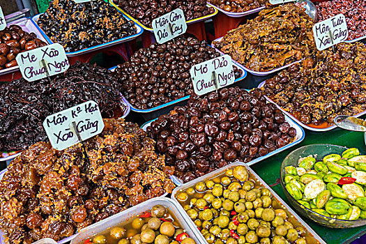 腌制,水果,蔬菜,出售,河内,越南
