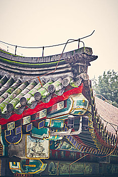 北京颐和园的房脊