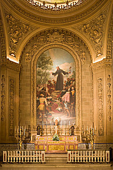 圣坛,描绘,弗朗西斯科-戈雅,圣伯纳犬,锡耶纳,悬挂,大教堂,旧金山,大,马德里,西班牙